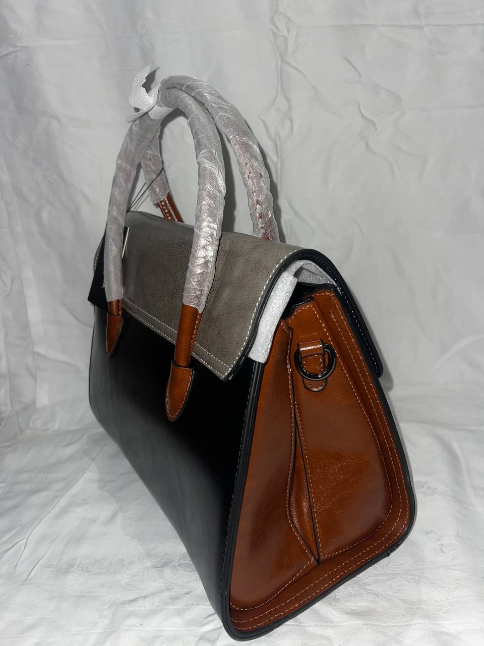 Sac à main Tom & Eva Noir et Taupe