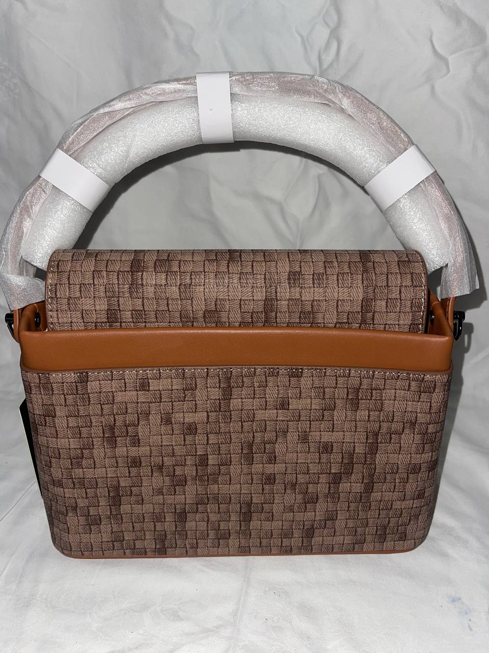 Sac à main Tom & Eva tissé Marron