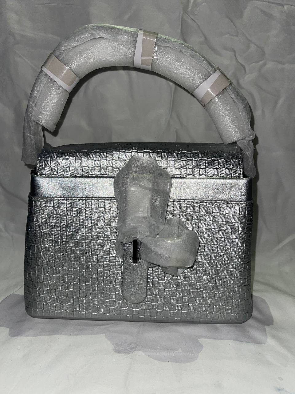 Sac à main Tom & Eva tissé Argenté