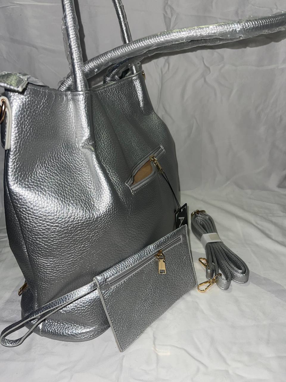 Sac à main Tom & Eva Grand Argenté