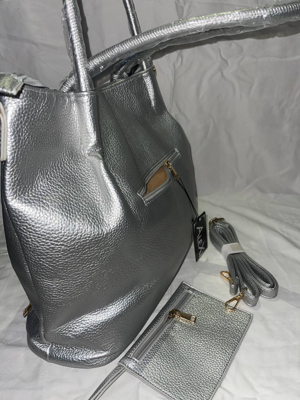 Sac à main Tom & Eva Grand Argenté